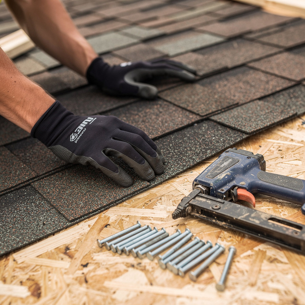 Portland Premier Roofing team member inspecting a roof, demonstrating our detailed work process in Portland, OR